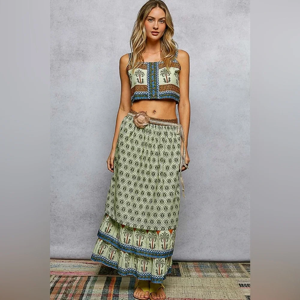 POL “ Desert Rose “ Crochet Belt | Taupe Rose  display picture 1